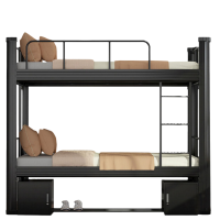 亿洛莱 高低床上下铺2000*1200*1800mm床加床板床垫床下柜张