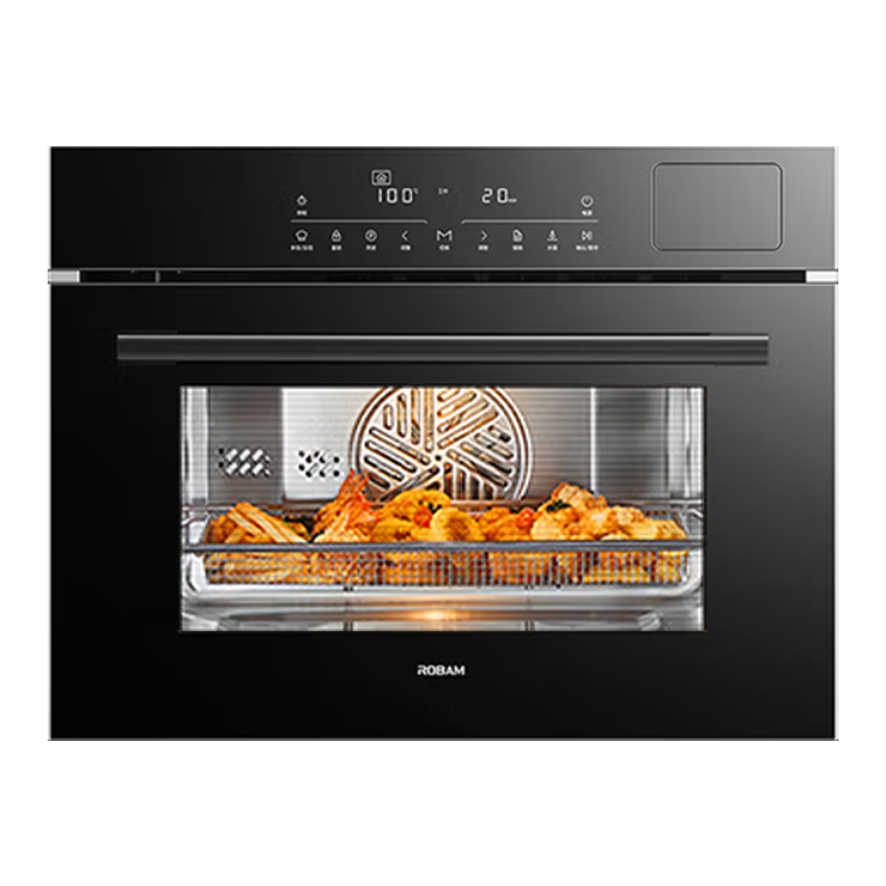 老板(ROBAM)蒸烤炸一体机 嵌入式烤箱 嵌入式电蒸箱空气炸 50L大容量 多段模式自动菜谱 CQ9161D空气炸