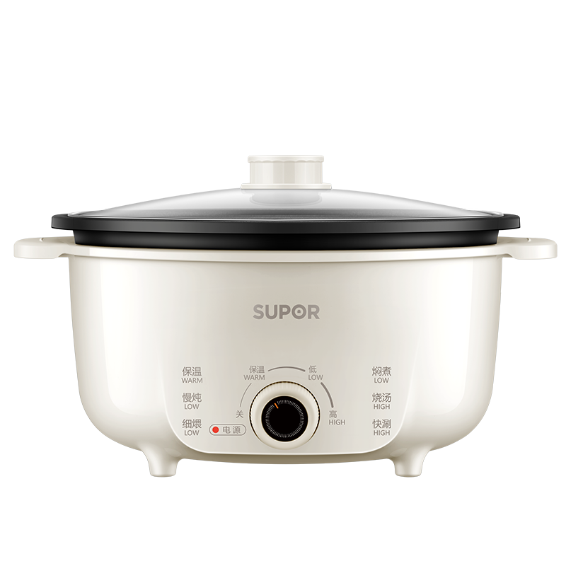 苏泊尔(SUPOR)电火锅 电煮锅 火锅专用锅 家用多功能涮肉锅 不粘分体可拆洗4L电热锅 多用途锅 H40YK757