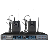 润普Runpu国产化专业会议话筒 无线一拖二领夹式麦克风RP-WPL9902L