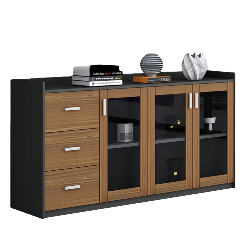 智叶舟矮柜存储柜三门三抽160*40*80cm台