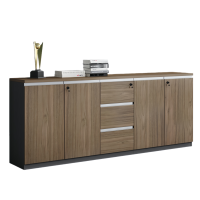 智叶舟矮柜办公柜四门三抽200*40*80cm台