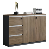 智叶舟矮柜办公柜二门三抽120*40*80cm台