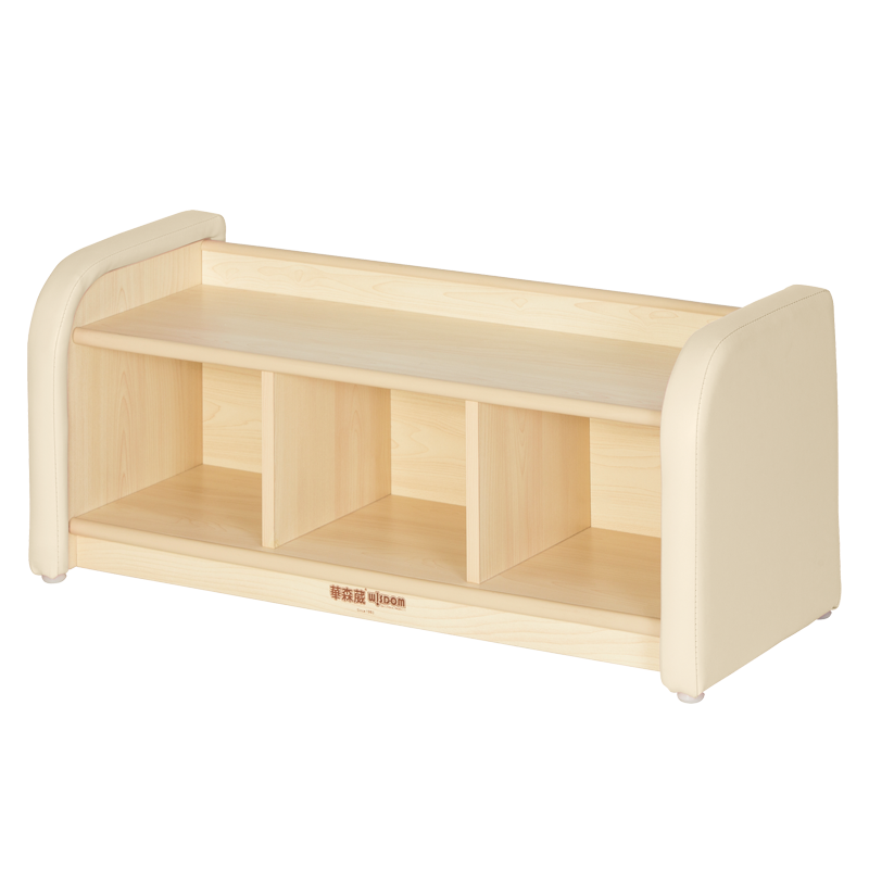 华森葳 淘乐幼儿3格柜-米色
