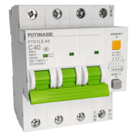 福田 窄体漏电保护开关断路器 小型家用微型断路器总闸开关空气开关带漏保 3P+N 40A 单位:个