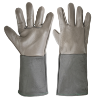 豫汉迎长款牛皮手套