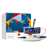毕加索咖啡杯套装干净卫生耐磨耐刮高温烧制安全耐用P20-XC03