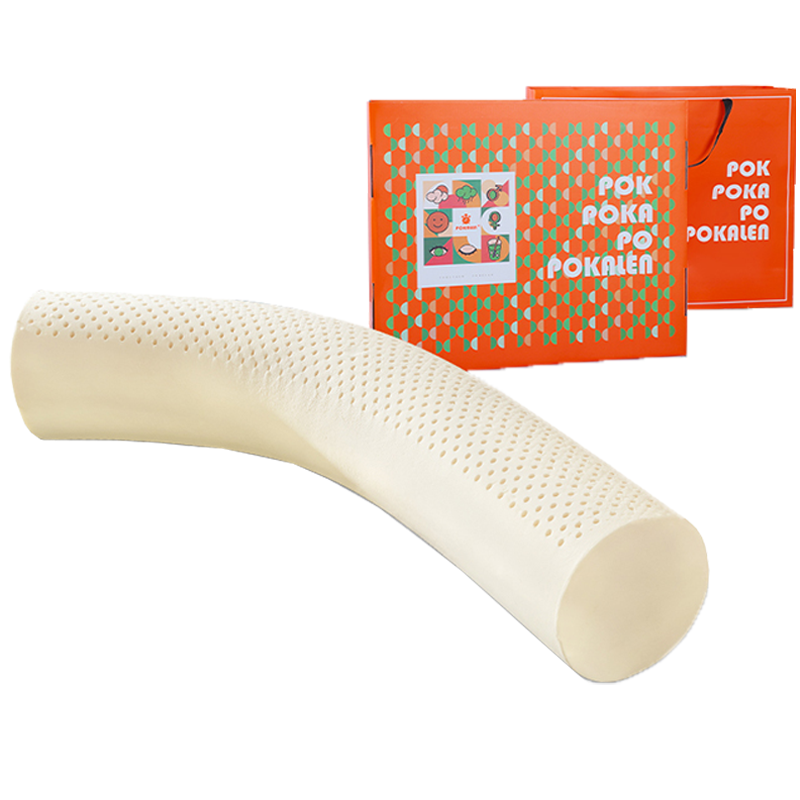 POKALEN(普卡兰)乳胶抱枕长条枕成人夹腿侧睡睡觉泰国原装天然长抱枕芯天丝/纯棉枕套沙发靠垫靠枕 礼物女