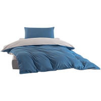 伊伊爱 纯色全棉歌运S系列防螨双拼色四件套