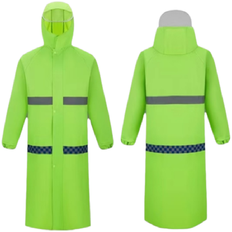 苏宁宜品老人专用XXL纯色牛津布雨衣绿色系防水透气设计
