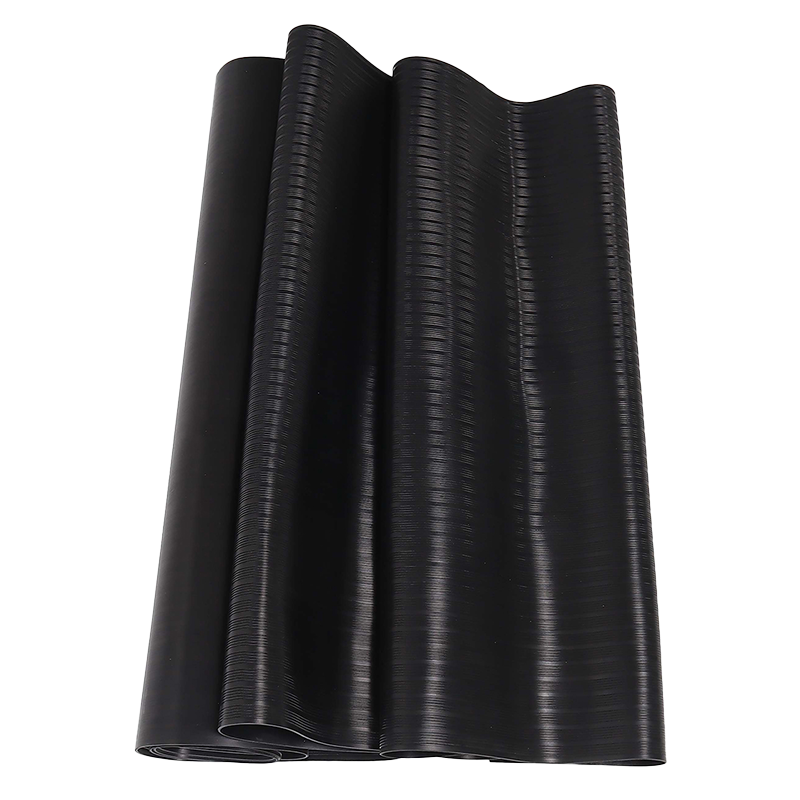 典虎 绝缘橡胶垫 黑色条纹10mm*1m*10m 卷