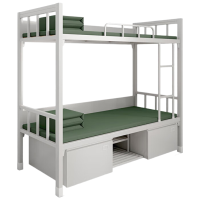 航向星途制营具钢制双层床铁架床单人柜内务柜双层床 HXTK-SCC01 1800x2000x900MM