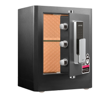 得力4116G指纹密码保险柜H610(黑色)(台)高61CM