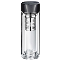 膳魔師茶杯400ml双层玻璃带过滤分体式茶漏TCGB-400(颜色随机)