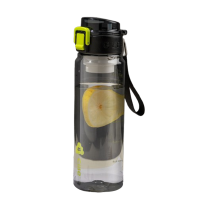 希乐塑料杯680ml简约提手携带方便大容量墨黑XL-2417