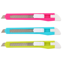 齐心(COMIX) 美工刀 B2825 9mm 多色 10把装