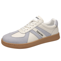 迪罗尼卡小白鞋男鞋2025新款透气运动板鞋商务休闲鞋头层牛皮牛筋底青年