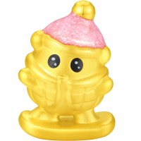 周大福SOINLOVE宝藏女孩滑雪粉帽蝴蝶结小金豆土豆黄金转运珠多款VR1625-VR1628