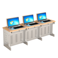 翻转电脑桌培训桌 2400*600*750mm