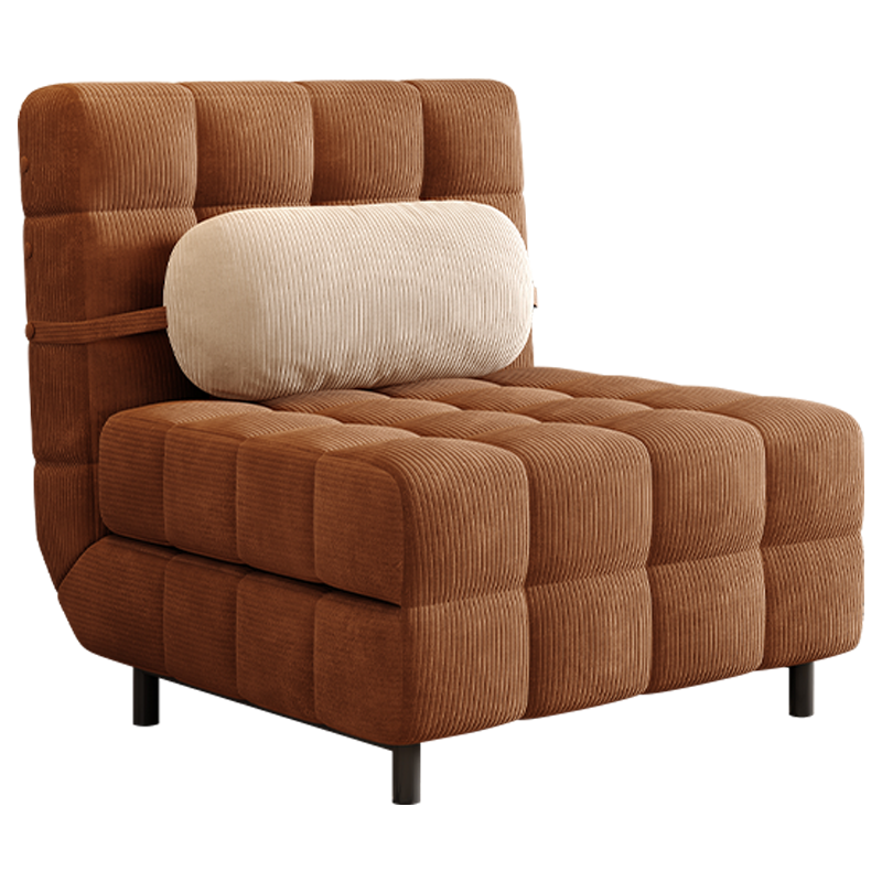 欧梵森奶油风积木沙发床新款两用可折叠伸缩客厅小户型单双人多功能灯芯绒沙发床