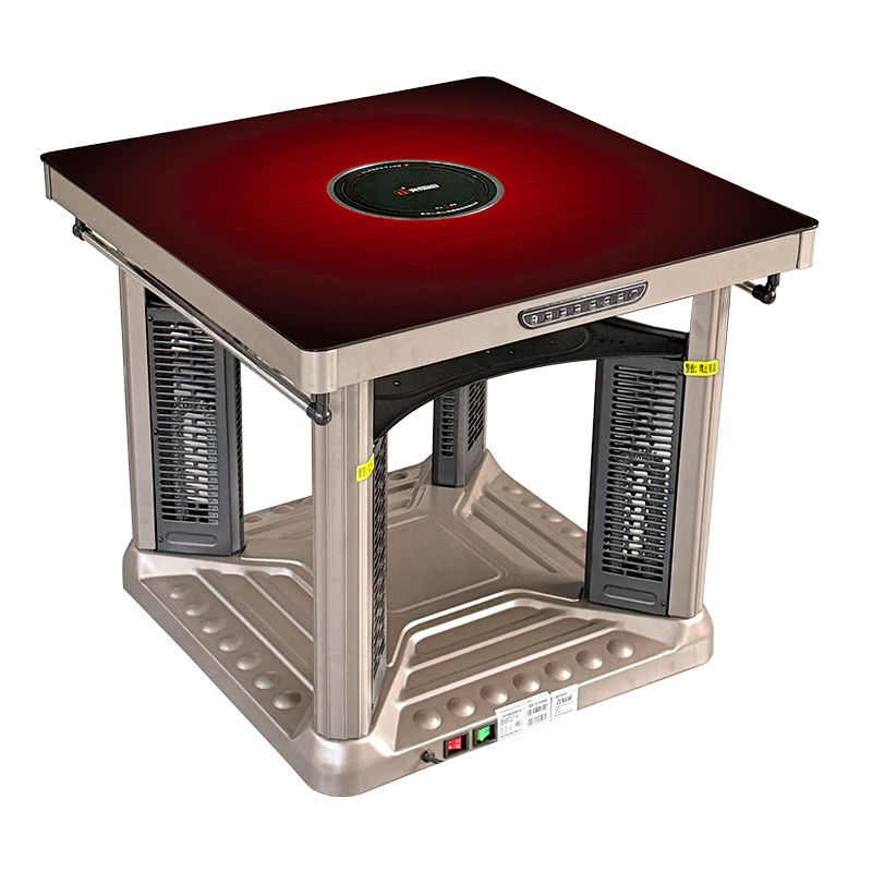 火焰山电暖桌取暖桌四面取暖烤火桌家用四面取暖炉