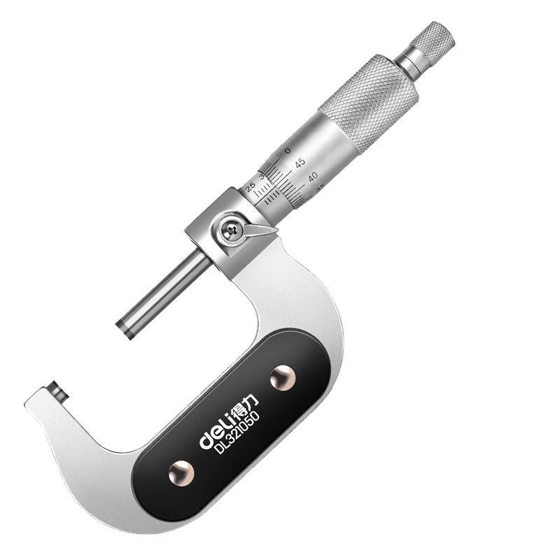 得力(deli) 外径千分尺卡尺 高精度测厚仪微调头螺旋测微器 25-50mm专业外径千分尺 DL321050 单位/把