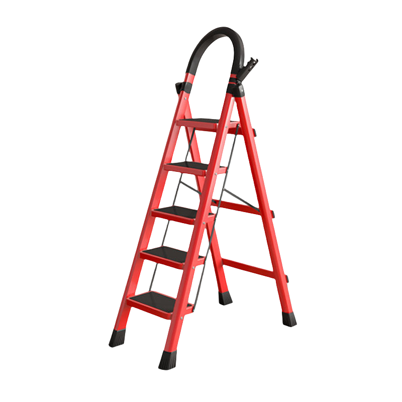 智铮朗月 家用梯 加厚碳钢稳固款红色4步 个