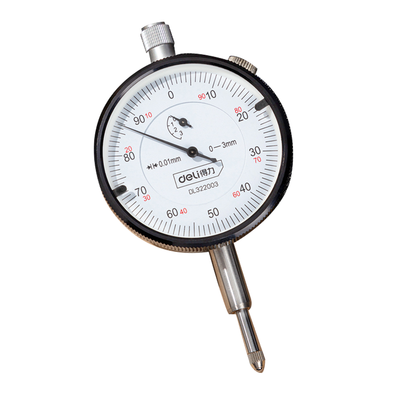 得力(deli)百分表专业0-2mm高精度测量仪校表测头防震杠杆指示表DL322003 单位/个