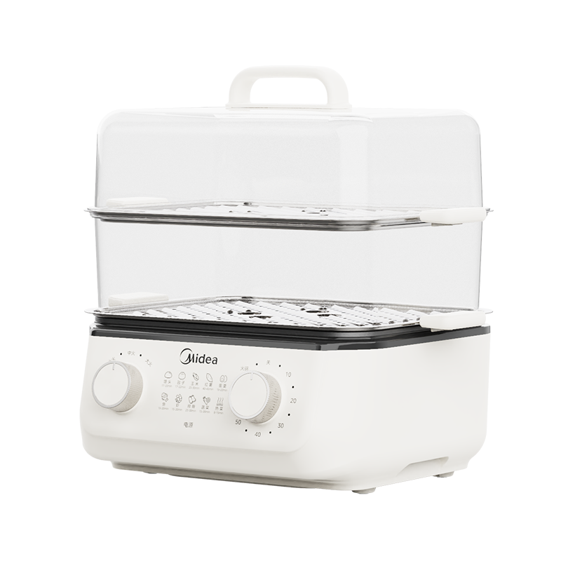 美的(Midea)电蒸锅多功能家用炖蒸煮一体17.5升大容量家用可视蒸锅 调温定时多功能电锅MZ-ZGE302399