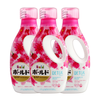日本宝洁花香洗衣液3瓶家庭装含柔顺剂不含荧光剂强力去污留香原装进口