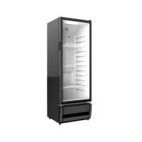 美的(Midea)立式单门家用商用展示柜 冷藏饮料茶叶制冷保鲜柜 啤酒玻璃门冷柜冰柜展示冰箱SC-318GM(EB)黑色