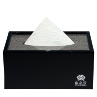 山之只 亚克力布纹拼色纸巾盒 17*10*8cm 个