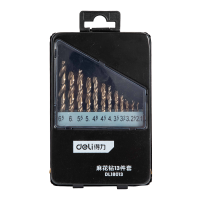 得力(deli) 13件套麻花钻电钻冲击钻头 金属打孔麻花钻 Φ1.5-6.5mm DL18013 单位/套