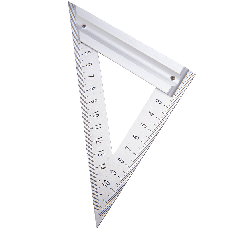 得力(deli) 不锈钢三角尺 直角尺木工钢板尺加厚45度钢板尺150mm DL4039 单位/把