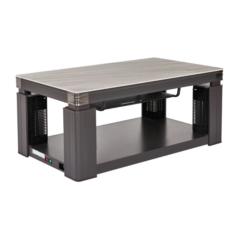 一均新款取暖桌B35赛琳娜灰138*80CM岩板语音磁炉升降平移电暖桌电炉桌电暖炉家用多功能烤火桌升降烤火茶几烤火炉