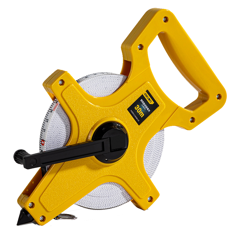 得力(deli)皮卷尺架式纤维长尺长卷尺布尺手提尺米尺 30米纤维皮卷尺 DL98030 单位/个