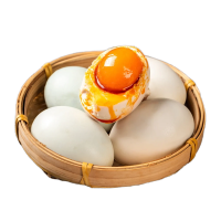 [苏鲜生推荐] 三物纪 正宗熟制咸鸭蛋60g*10枚真空包装农家新鲜鸭蛋冬天加热出油整箱