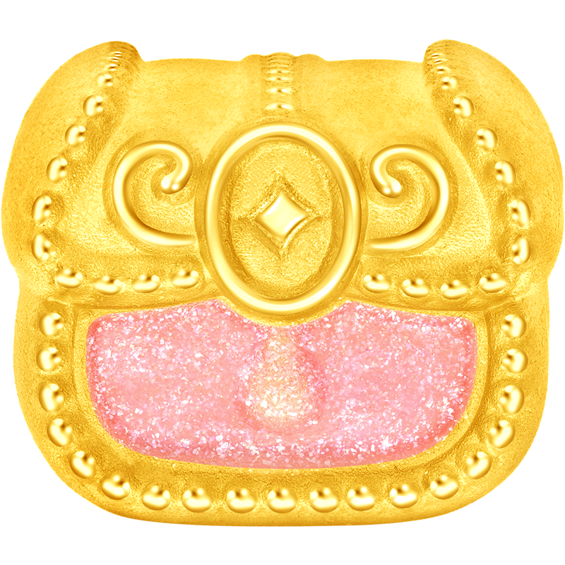 周大福SOINLOVE 蜜粉金十里红妆婚嫁九宝足金黄金转运珠配绳送礼VR1691-VR1699