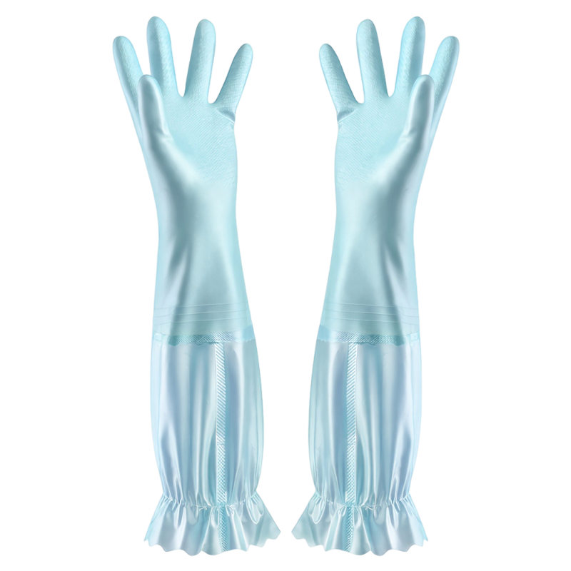 加绒洗碗手套女厨房刷碗耐用型家用家务清洁加厚乳胶洗衣专用橡胶