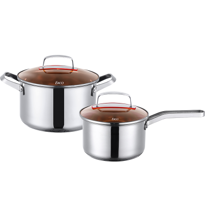 EKCO尊爵豪华锅具两件套22CM汤锅+16CM奶锅 EK-ZJ0204ZX/KZ