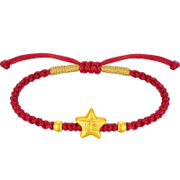 周大福小福星福字星星本命年足金黄金配手绳EOR1705