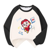 GGBOND猪猪侠加绒加厚卫衣撞色休闲儿童卫衣卡通印花男童女童上衣