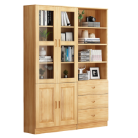 芙首泰木质书柜两门三抽120*32*195cm个