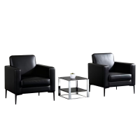 正赞 办公沙发茶几组合 820*800*800mm1+1+方几