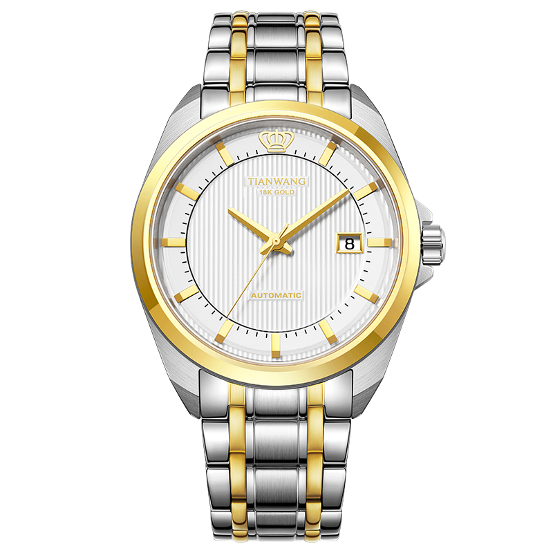 天王表男表金标送福18K金logo尊享版商务休闲机械男士手表送爸爸节日礼物推荐正品腕表5825