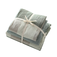 日式全棉水洗棉格子三件套四件套 TP2980