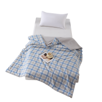 伊伊爱 全棉格纹夏凉被