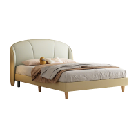 喜临门 贝壳 男孩女孩通用实木皮床 青少年双人床主卧学生床 贝壳[床架]