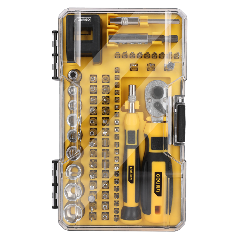 得力(deli) 棘轮螺丝批多功能精密螺丝刀套装75件套装 DL3575 单位/套