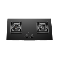 美的燃气灶天然气 双灶具Q523L-M 家用5.2kW猛火灶台嵌两用 搪瓷易打理 高能效灶烟灶联动